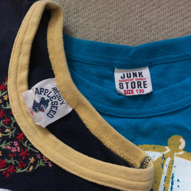 JUNK STORE(ジャンクストアー)のJUNK STORE130  REDDY APPLESEED130 2枚 キッズ/ベビー/マタニティのキッズ服男の子用(90cm~)(Tシャツ/カットソー)の商品写真