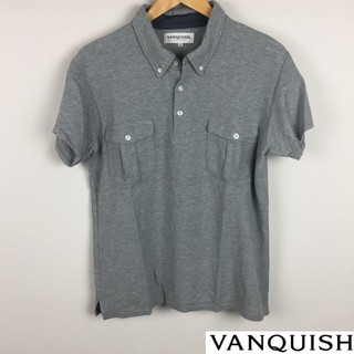 ヴァンキッシュ(VANQUISH)の美品 VANQUISH ヴァンキッシュ 半袖ポロシャツ グレー サイズL(ポロシャツ)