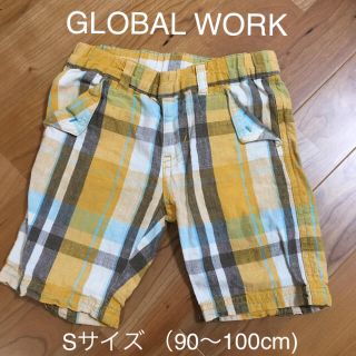 グローバルワーク(GLOBAL WORK)のグローバルワーク ハーフパンツ sサイズ 90〜100cm マスタードカラー(パンツ/スパッツ)