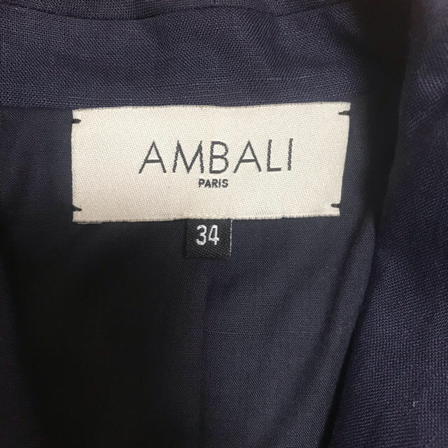 BEAMS(ビームス)の【未使用品】AMBALI アンバリ リボンジャケット ネイビー レディースのジャケット/アウター(テーラードジャケット)の商品写真