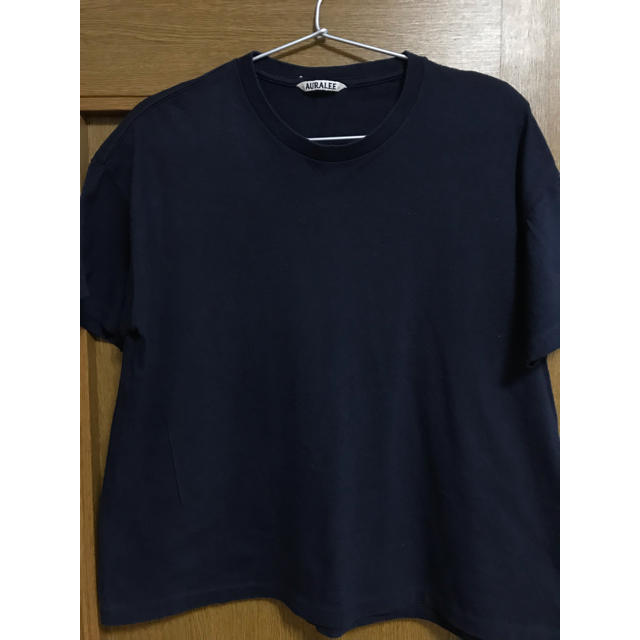IENA(イエナ)のauralee シームレスクルーネック ビックTシャツ ネイビー レディースのトップス(Tシャツ(半袖/袖なし))の商品写真
