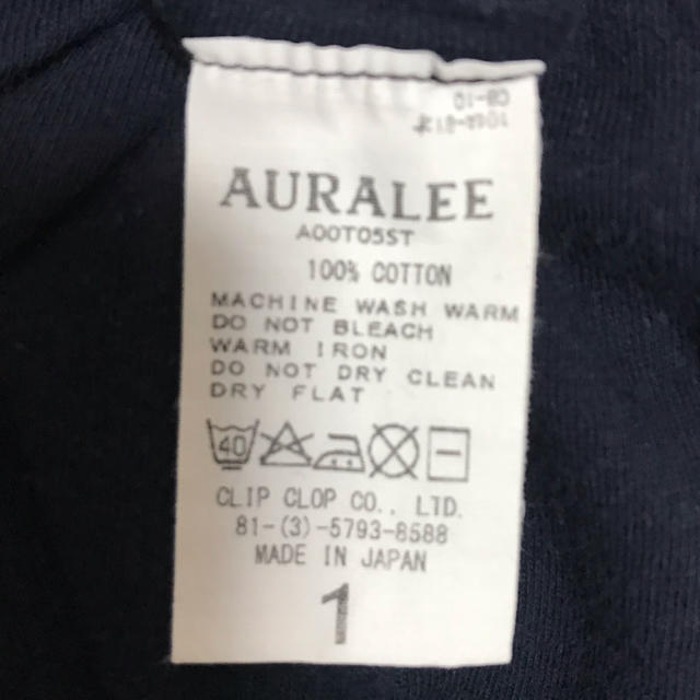 IENA(イエナ)のauralee シームレスクルーネック ビックTシャツ ネイビー レディースのトップス(Tシャツ(半袖/袖なし))の商品写真
