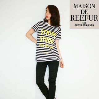 メゾンドリーファー(Maison de Reefur)のMAISON DE REEFUR ボーダー Tシャツ カットソー 限定 美品(Tシャツ(半袖/袖なし))