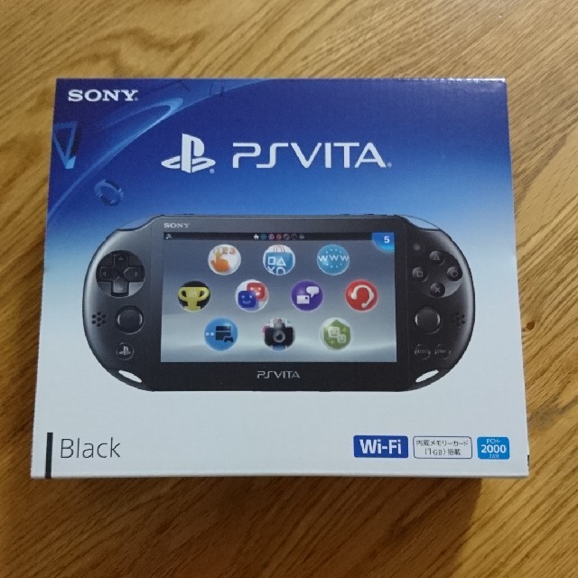 PlayStation Vita(プレイステーションヴィータ)のPS Vita 本体 PCH-2000 Wi-Fiモデル ブラック  エンタメ/ホビーのゲームソフト/ゲーム機本体(携帯用ゲーム機本体)の商品写真