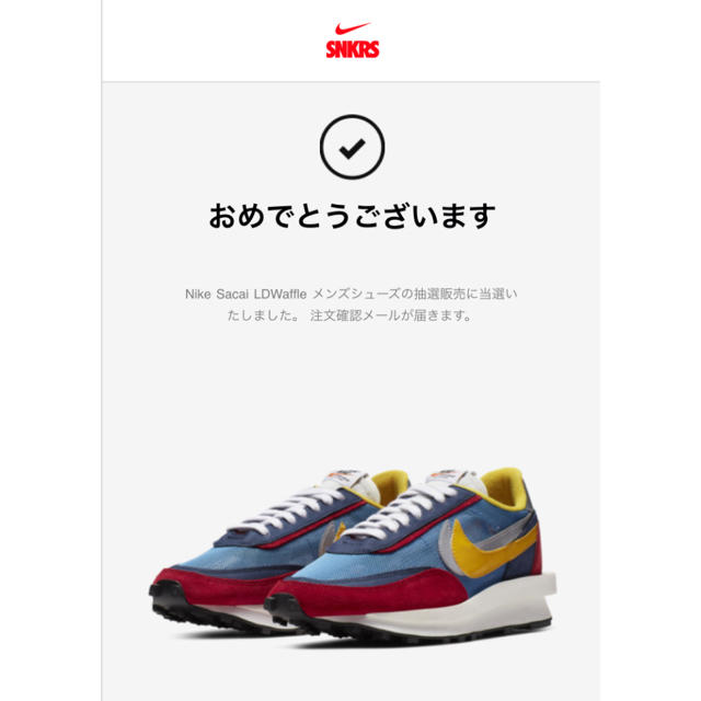 限定品好評 NIKE - Nike Sacai LDWaffle メンズシューズ 30cm ナイキ