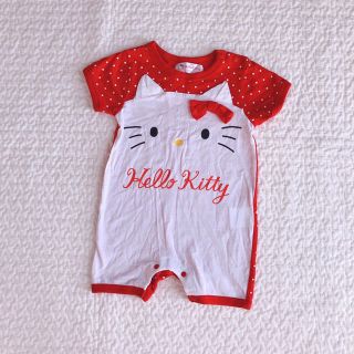 Hello Kitty 半袖 ロンパース 80(ロンパース)