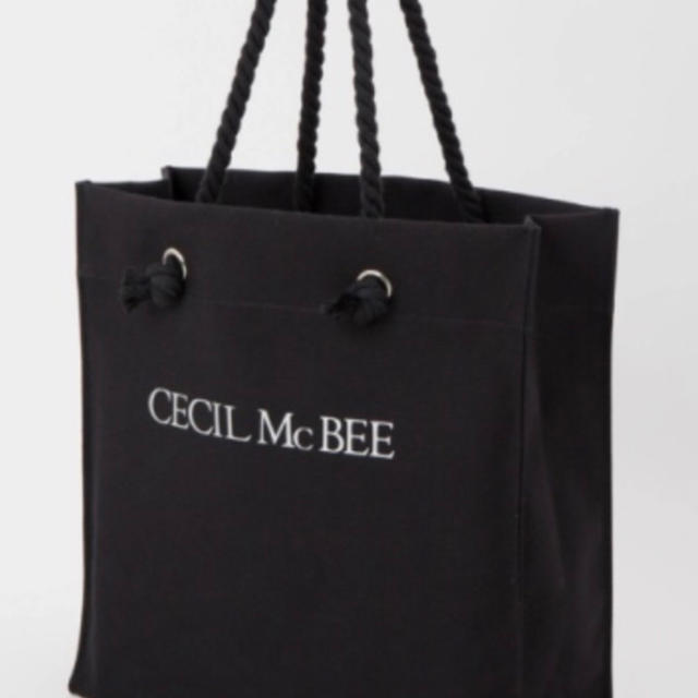 CECIL McBEE(セシルマクビー)のCECIL McBEE☆新品☆ロゴ トートバッグ☆ブラック☆ レディースのバッグ(トートバッグ)の商品写真