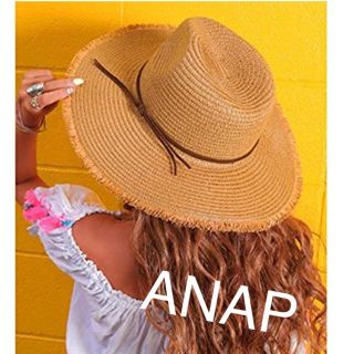 アナップ(ANAP)のANAP フリンジハット ブラウン(ハット)