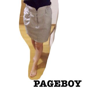 ページボーイ(PAGEBOY)のPAGEBOY ストライプタイトスカート(ひざ丈スカート)