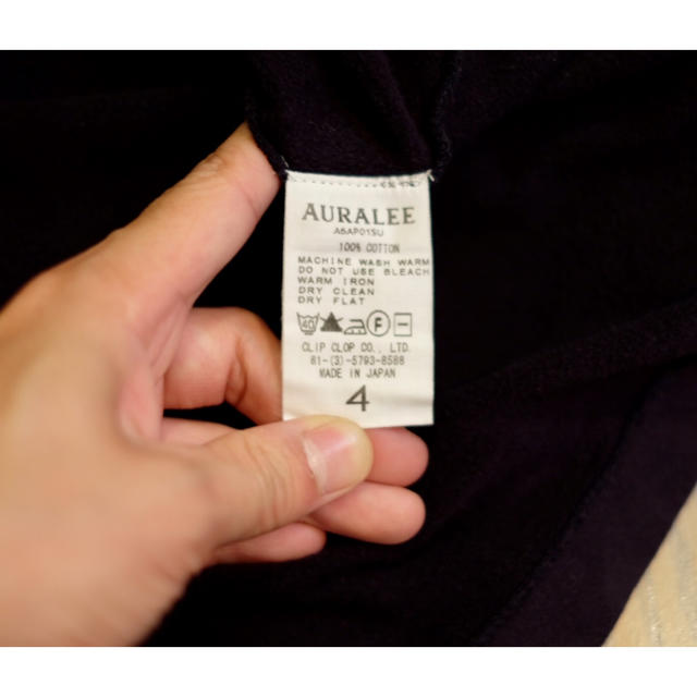 COMOLI - AURALEE オーラリー ロンT Tシャツ 長袖 4 黒 ブラックの通販
