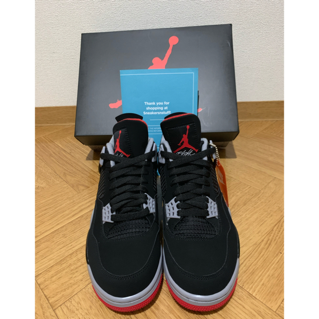 NIKE(ナイキ)のNIKE  AIR JORDAN 4 RETRO "BRED" メンズの靴/シューズ(スニーカー)の商品写真