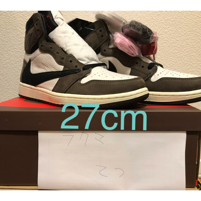 メンズ27cm AJ1 travis scott