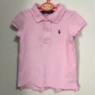 ポロラルフローレン(POLO RALPH LAUREN)の女の子100程度本物ラルフローレンのピンクの夏物カットソー　程度良好(Tシャツ/カットソー)