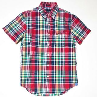 アメリカンイーグル(American Eagle)の【美品】AMERICAN EAGLE メンズ コットンチェックシャツ 半袖 XS(シャツ)