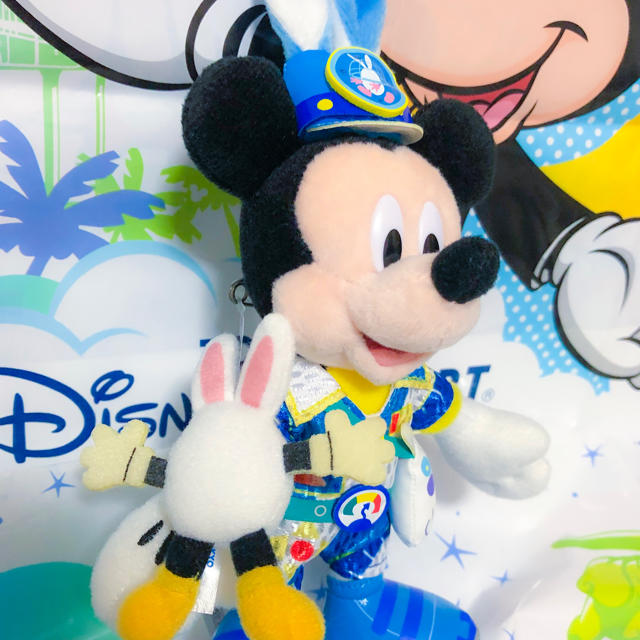 Disney(ディズニー)のうさたま ミッキー ぬいぐるみバッジ 2019 エンタメ/ホビーのおもちゃ/ぬいぐるみ(キャラクターグッズ)の商品写真