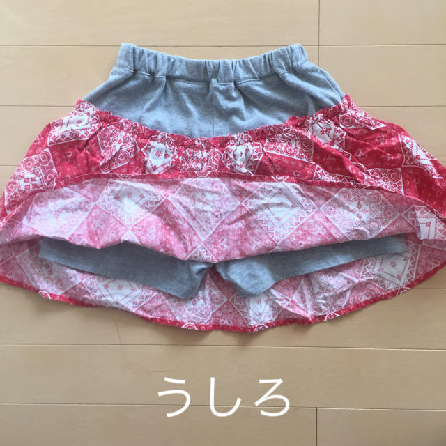 Seraph(セラフ)のSeraph バンダナ柄スカートパンツ 140 キッズ/ベビー/マタニティのキッズ服女の子用(90cm~)(スカート)の商品写真