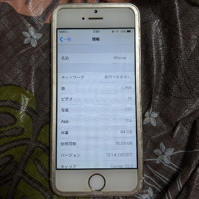 iPhone(アイフォーン)のiPhoneSE 本体 中古 ジャンク品 simフリー 64GB スマホ/家電/カメラのスマートフォン/携帯電話(スマートフォン本体)の商品写真