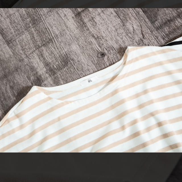 しまむら(シマムラ)のプチプラのあや さん しまむら コラボ  ボーダーユルT Tシャツ レディースのトップス(Tシャツ(半袖/袖なし))の商品写真