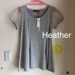 ヘザー(heather)のヘザー heather トップス 半袖 フリーサイズ(カットソー(半袖/袖なし))