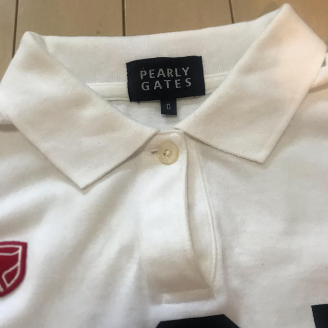 PEARLY GATES(パーリーゲイツ)のパーリーゲイツ  白ホワイトポロシャツ0サイズ スポーツ/アウトドアのゴルフ(ウエア)の商品写真
