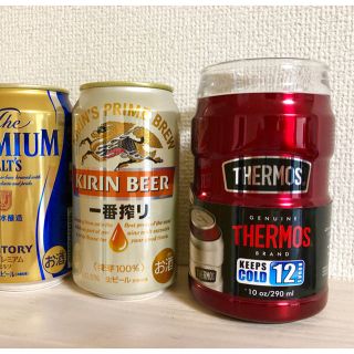 サーモス(THERMOS)の新型 サーモス 缶ホルダー 限定色 レッド(食器)