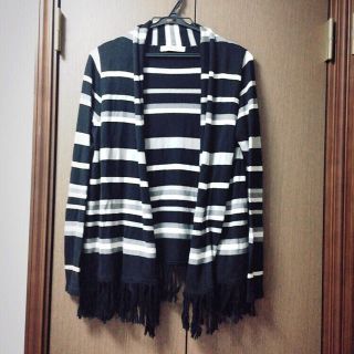 アズールバイマウジー(AZUL by moussy)のフリンジカーデ(カーディガン)