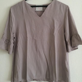 アーバンリサーチ(URBAN RESEARCH)のグレー とろみシャツ(シャツ/ブラウス(半袖/袖なし))
