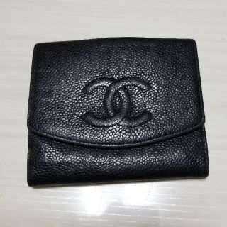 シャネル(CHANEL)のCHANELキャビアスキン2つ折り財布(財布)