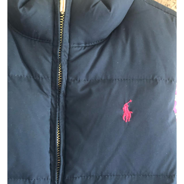 Ralph Lauren(ラルフローレン)の美品 ラルフローレン リバーシブル ダウンベスト ネイビー ピンク 120 キッズ/ベビー/マタニティのキッズ服女の子用(90cm~)(ジャケット/上着)の商品写真