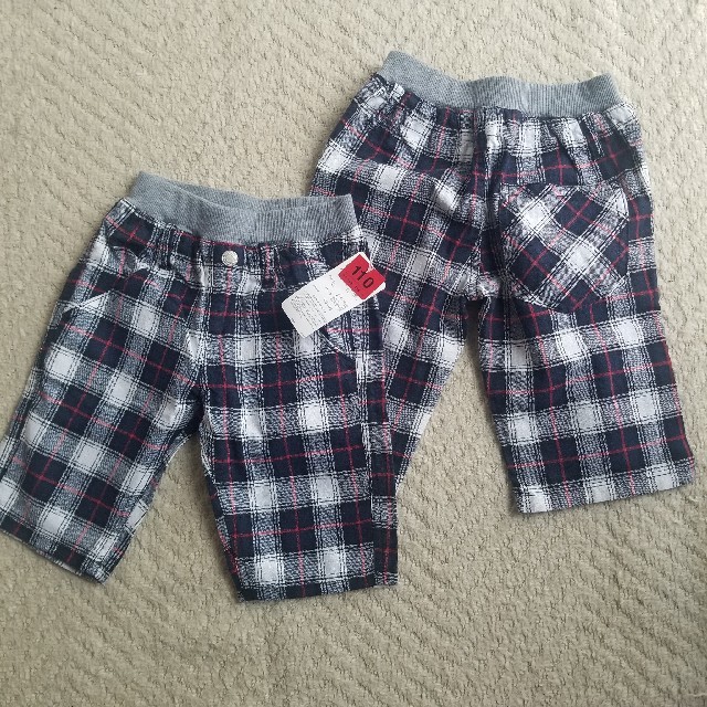 兄弟お揃いチェックパンツ110 120 キッズ/ベビー/マタニティのキッズ服男の子用(90cm~)(パンツ/スパッツ)の商品写真