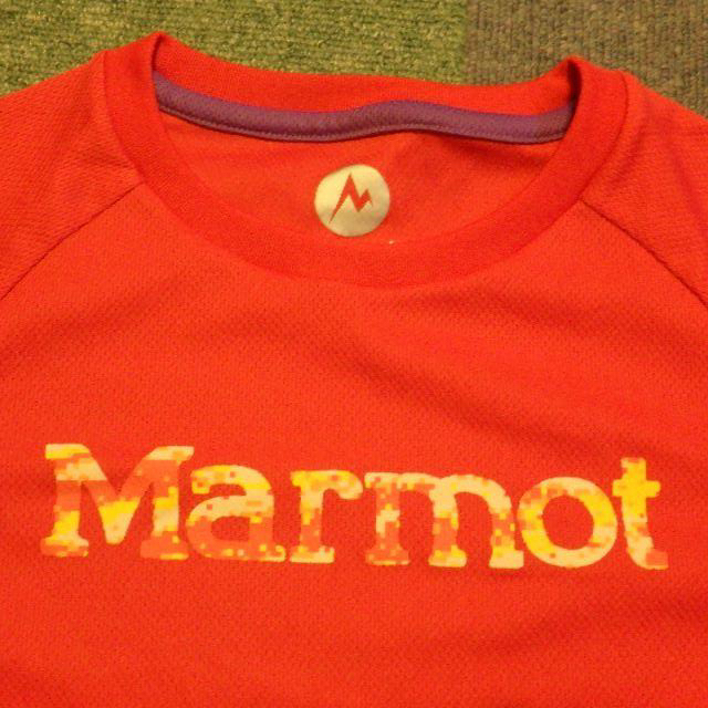 MARMOT(マーモット)のたてかん様専用   マーモット　Tシャツ　140センチ　メッシュ　赤（朱色） キッズ/ベビー/マタニティのキッズ服女の子用(90cm~)(Tシャツ/カットソー)の商品写真