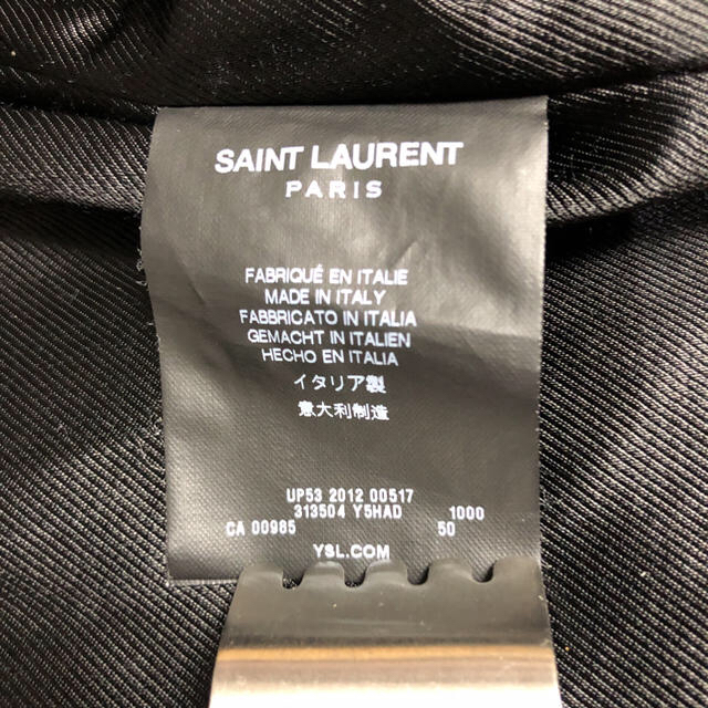 Saint Laurent(サンローラン)の正規品 サンローランパリ saint laurent ライダースジャケット 50 メンズのジャケット/アウター(ライダースジャケット)の商品写真