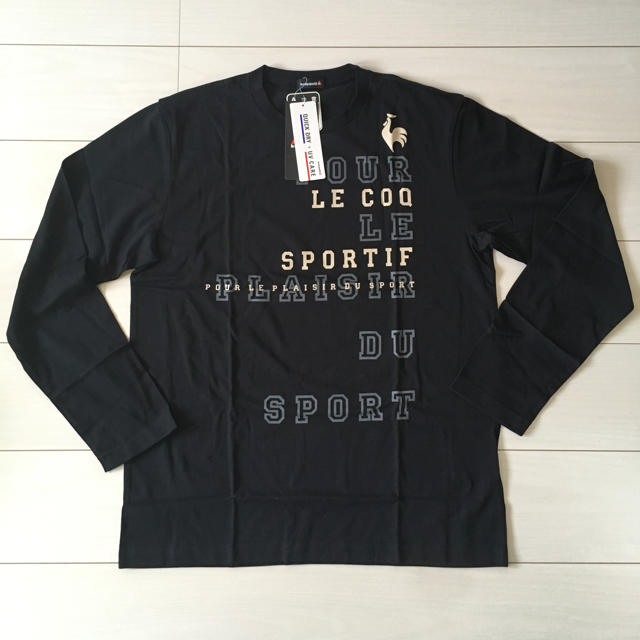 le coq sportif(ルコックスポルティフ)のロンT ルコック 黒 速乾 UVカット 新品未使用 タグ付き メンズのトップス(Tシャツ/カットソー(七分/長袖))の商品写真