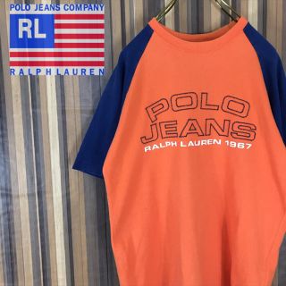 ラルフローレン(Ralph Lauren)のPOLO JEANS ラルフローレン Tシャツ 半袖 ビッグロゴ バイカラー(Tシャツ/カットソー(半袖/袖なし))