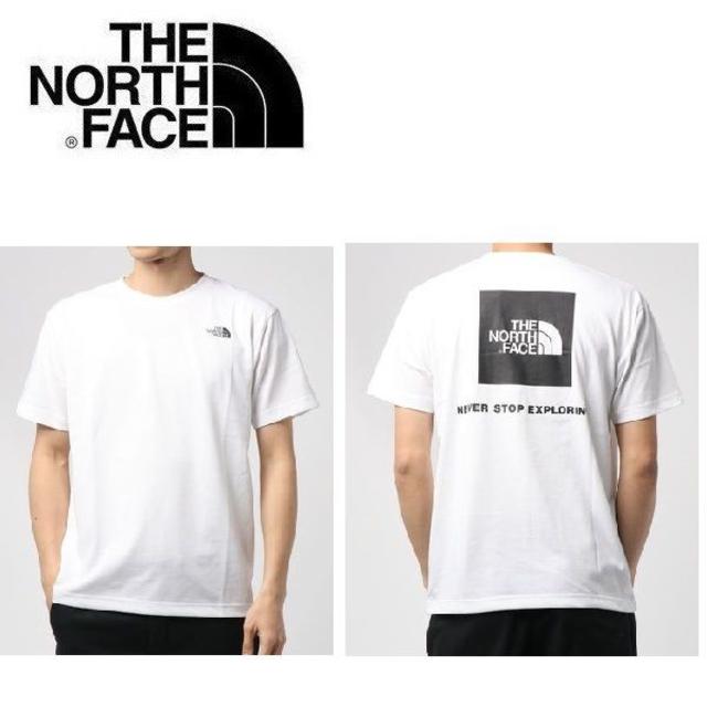 THE NORTH FACE(ザノースフェイス)のTHE NORTH FACE ノースフェイス スクエアロゴＴシャツ ホワイト L スポーツ/アウトドアのアウトドア(その他)の商品写真