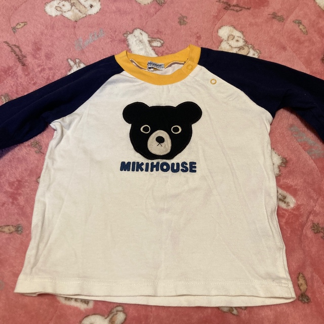 mikihouse(ミキハウス)のミキハウス くまさん 男の子 長袖Tシャツ キッズ/ベビー/マタニティのベビー服(~85cm)(Ｔシャツ)の商品写真