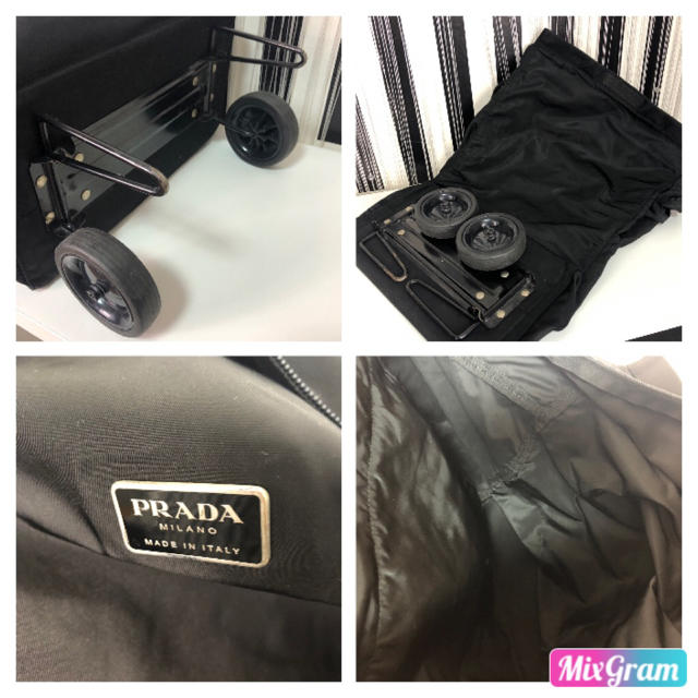 PRADA(プラダ)のLinca様専用  PRADA 折り畳み キャリーバッグ ブラック  レディースのバッグ(スーツケース/キャリーバッグ)の商品写真