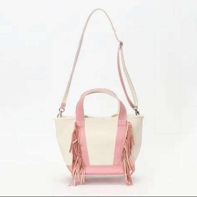 【完売】ayako side fringe tote bag sakura S  レディースのバッグ(トートバッグ)の商品写真