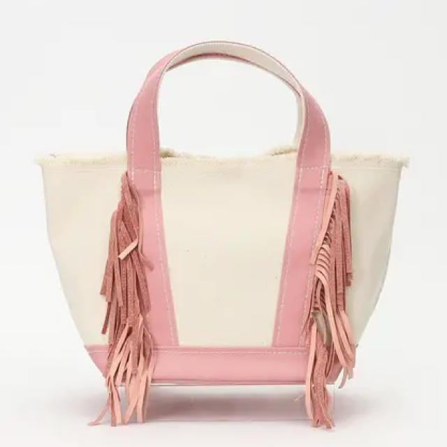 【完売】ayako side fringe tote bag sakura S  レディースのバッグ(トートバッグ)の商品写真