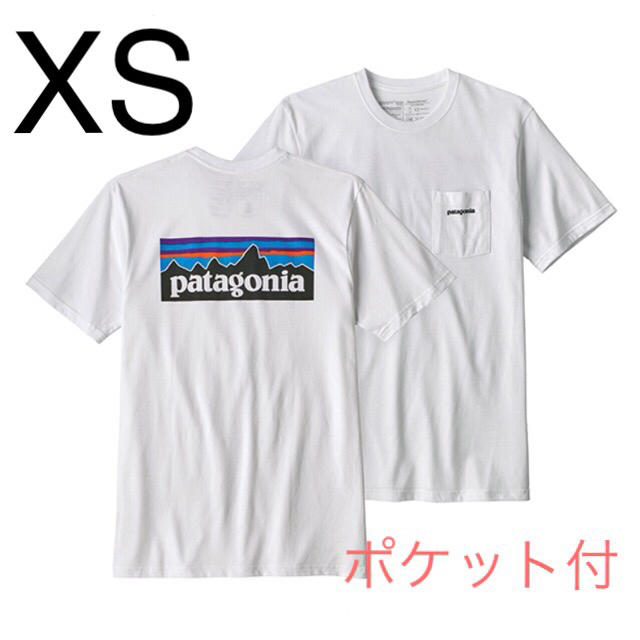 最新2019 パタゴニア ポケット付 Tシャツ 希少XS 新品 White