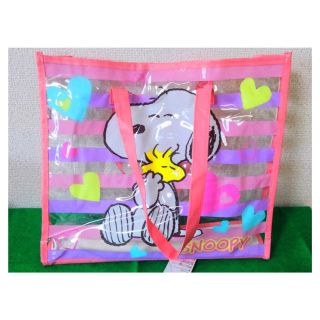 スヌーピー(SNOOPY)の【新品】ビニールバッグ“スヌーピー・ピンク”ビーチバッグ＊男女兼用〜プール・海〜(マリン/スイミング)