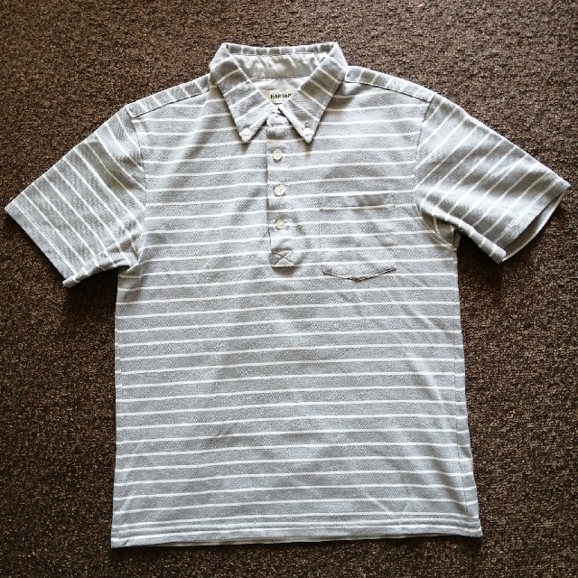 グレーボーダーポロシャツ メンズのトップス(ポロシャツ)の商品写真