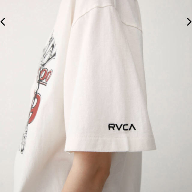 moussy(マウジー)のmoussy × rvca Tシャツ 白 レディースのトップス(Tシャツ(半袖/袖なし))の商品写真