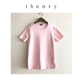 セオリー(theory)の【美品】セオリー   ★  Tシャツ   メンズ  M   ピンク(Tシャツ/カットソー(半袖/袖なし))