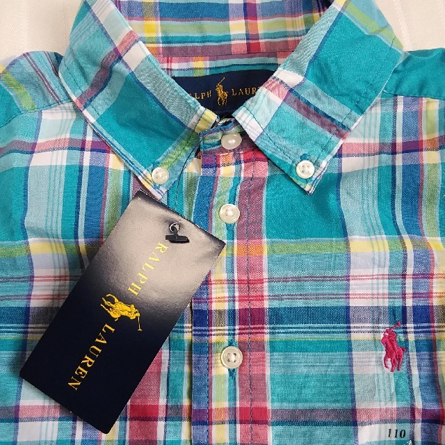 Ralph Lauren(ラルフローレン)のタグ付き　ラルフローレン　半袖シャツ　110 キッズ/ベビー/マタニティのキッズ服男の子用(90cm~)(その他)の商品写真