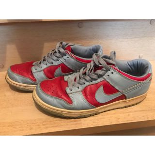 ナイキ(NIKE)のナイキ ダンク ロー レッド/シルバー US9.5(スニーカー)