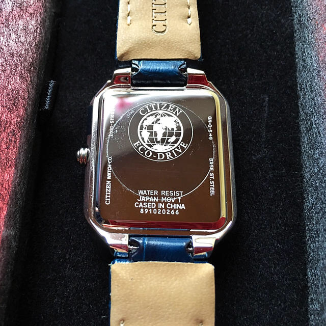 CITIZEN(シチズン)のシチズン ダイヤモンド スクエアフェイス  レザーベルト ソーラーウォッチ  レディースのファッション小物(腕時計)の商品写真