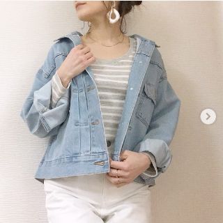 ジーユー(GU)のgu☆オーバーサイズデニムジャケットJN☆新品☆ブルー☆インスタ☆wear完売(Gジャン/デニムジャケット)