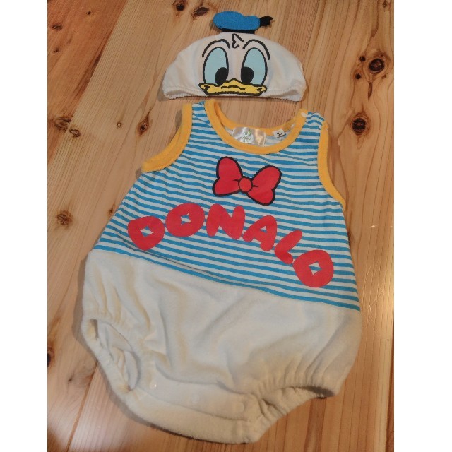 Disney(ディズニー)のドナルド なりきりロンパース(80) キッズ/ベビー/マタニティのベビー服(~85cm)(ロンパース)の商品写真