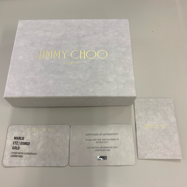 JIMMY CHOO(ジミーチュウ)のJimmy Choo レディース 二つ折り財布 MARLIE Gold レディースのファッション小物(財布)の商品写真